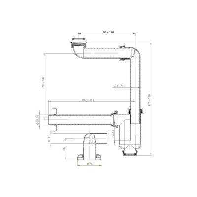 Bocchi Plastik Lavabo Sifonu, Yer Tasarruflu, U Tipi, ABS 6180 0005 - 2