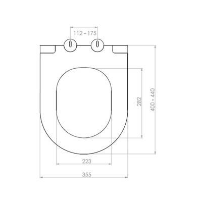 Bocchi Pure Slim Klozet Kapağı Mat Antrasit A0333-020 - 2