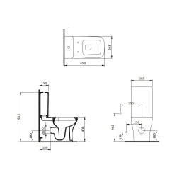 Bocchi Scala Duvara Tam Dayalı Rimless Klozet Mat Antrasit (Rezervuar ve Kapak Hariç) 1480-020-0128 - 3