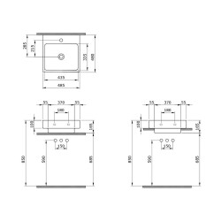 Bocchi Scala Tezgah Üstü Lavabo 48 cm Mat Siyah 1076-004-0126 - 3