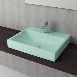 Bocchi Scala Tezgah Üstü Lavabo 60 cm Mat Mint Yeşil 1077-033-0126 - 1