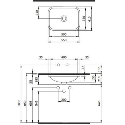 Bocchi Scala Tezgahaltı Lavabo 55 cm Mint Yeşil 1006-033-0125 - 2