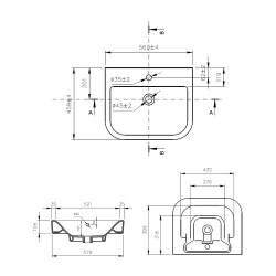 Bocchi Speciale Lavabo 56 cm Parlak Beyaz 1448-061-0126 - BOCCHI (1)