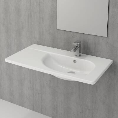 Bocchi Taormina Arch Etajerli Lavabo 86 cm Mat Beyaz 1020-002-0126 - 2