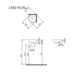 Bocchi Taormina Arch Köşe Lavabo 30 cm Parlak Beyaz 1392-001-0126 - 2