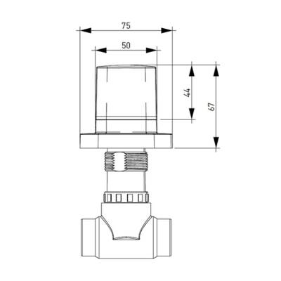 Bocchi Tula Ankastre Stop Valf Kare Rozet, G1/2 6150 0016 - 2