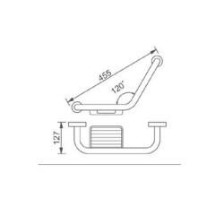 Bocchi Tutunma Barı Açılı Sabunluklu 455 mm Krom 3051 0005 - 3