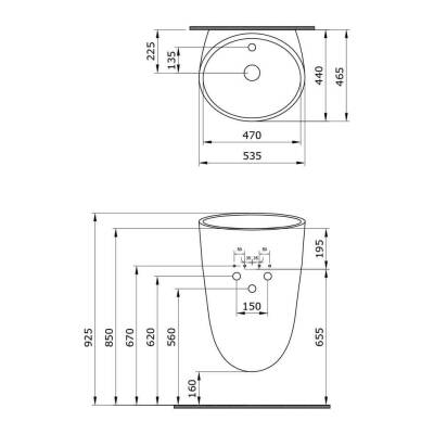 Bocchi Venezia Asma Monoblok Lavabo Mat Kaşmir 1083-011-0126 - 3