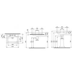 Bocchi Verona Tek Armatür Delikli Lavabo 61 cm Parlak Siyah 1041-005-0126 - 2