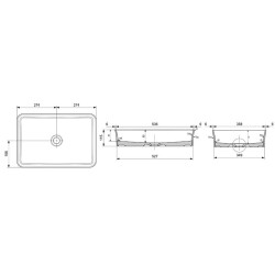 Bocchi Sottile Slim Line Çanak Lavabo 55 Cm Parlak Beyaz 1476-001-0125 - 3