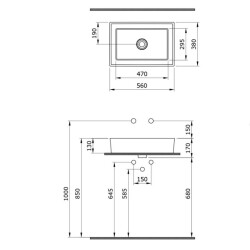 Bocchi Vessel Lavabo Çanak 56 cm Mat Sarı 1172-026-0125 - 3