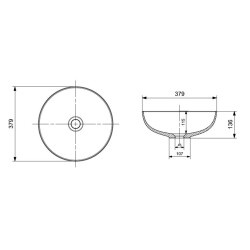 Bocchi Sottile Slim Line Çanak Lavabo 38 cm Mat Gri 1494-006-0125 - 2