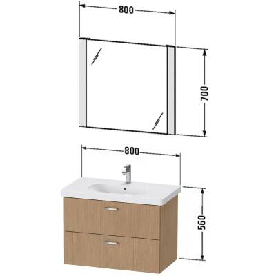 DRV D-CODE + X BASE 80 CM.AVRUPA MESE MOBILYA SET - 1