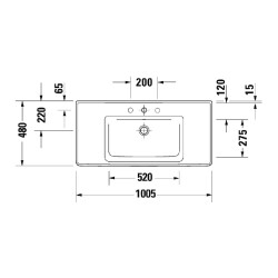 Duravit D-Neo Etajerli Lavabo 100cm 236710 - 2