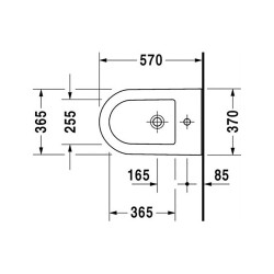 Duravit Darling New Yerden Bide Beyaz 2250100000 - 2