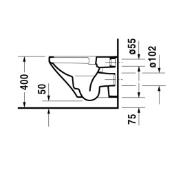 Duravit DuraStyle Rimless® Asma Klozet Seti Amortisörlü Kapak Dahil Beyaz 45383900A1 - 5