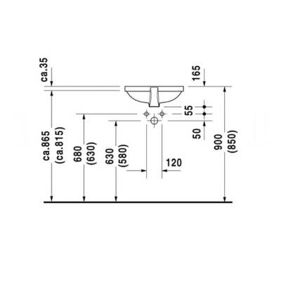 Duravit Foster Tezgah Altı Lavabo 43cm 0336430000 - 3