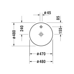 Duravit Çanak Lavabo Cape Cod DuraCeram® 48 cm 232848 - 2