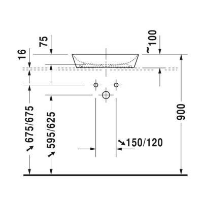 Duravit Çanak Lavabo Cape Cod DuraCeram® 50 cm 233950 - 3