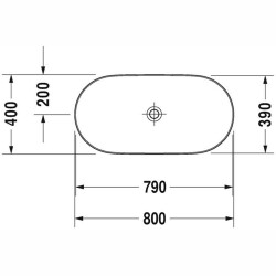 Duravit Çanak Lavabo Luv DuraCeram® 80 cm Beyaz 0379800000 - 4