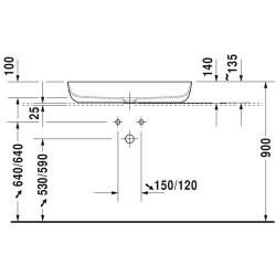 Duravit Çanak Lavabo Luv DuraCeram® 80 cm Beyaz 0379800000 - 5