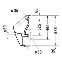 Duravit Elektrikli Pisuvar ME by Starck Rimless® 2809310093 - 2