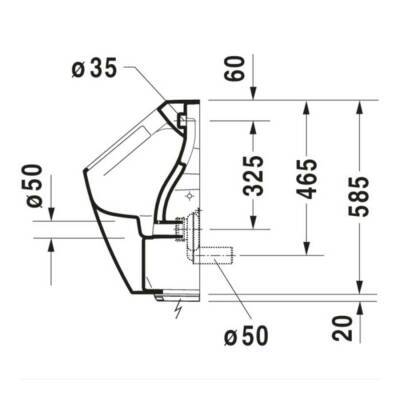 Duravit Elektrikli Pisuvar ME by Starck Rimless® 2809310093 - 2