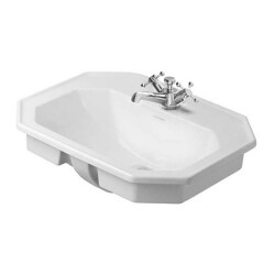 Duravit Lavabo Üstten Geçme 1930 Seri 58 cm Üç Delikli 0476580030 - DURAVİT