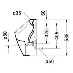 Duravit Pisuvar ME by Starck Rimless® 2809300000 - 3