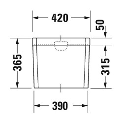 Duravit 1930 Seri Rezervuar, Klozet Hariçtir 0872210005 - 4