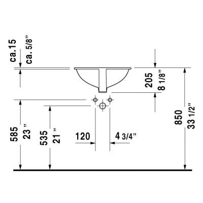 Duravit Tezgah Altı Lavabo Dune 46 cm 048146 - 3