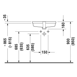 Duravit Tezgah Altı Lavabo Vero 49 cm 033048 - 3