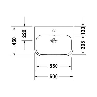 Duravit Tezgah Üstü Lavabo Happy D.2 60 cm 231560 - 2