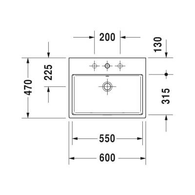 Duravit Tezgah Üstü Lavabo Vero Air 60 cm 235060 - 2