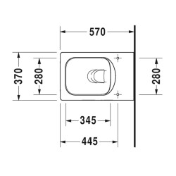 Duravit Vero Air Asma Klozet 570 mm Beyaz (Kapak Dahil) 2525390075 - 2