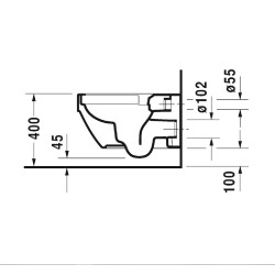 Duravit Vero Air Asma Klozet 570 mm Beyaz (Kapak Dahil) 2525390075 - 3