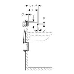 Geberit Brenta Ankastre Fotoselli Lavabo Bataryası Uzun Gagalı Çift Su Girişli Elektrikli 116.292.21.1 - 3