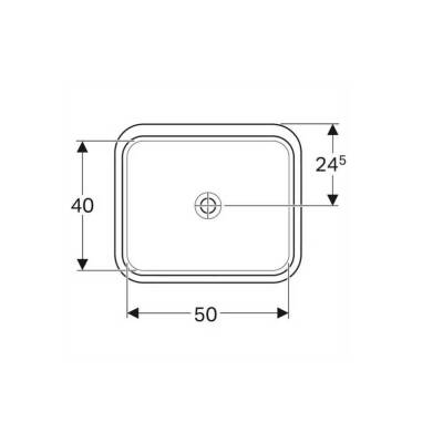 Geberit Variform Dikdörtgen Tezgah Altı Lavabo - 500.766.01.2 - 3