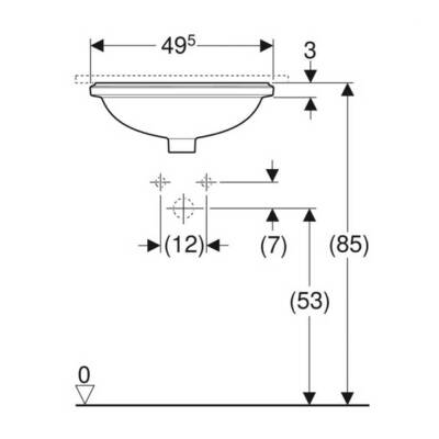 Geberit Variform Oval Tezgah Altı Lavabo - 500.752.01.2 - 4