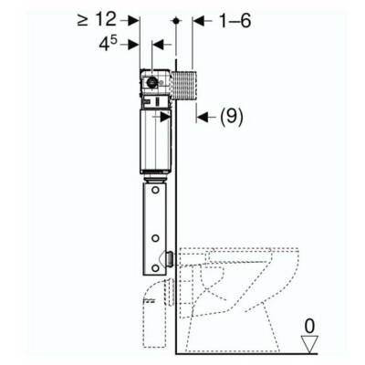 Geberit Alpha Gömme Rezervuar 8 cm Helataşı Uyumlu - 3