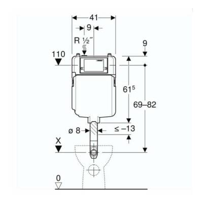 Geberit Alpha Gömme Rezervuar Helataşı Uyumlu 12 cm 109.175.00.1 - 3