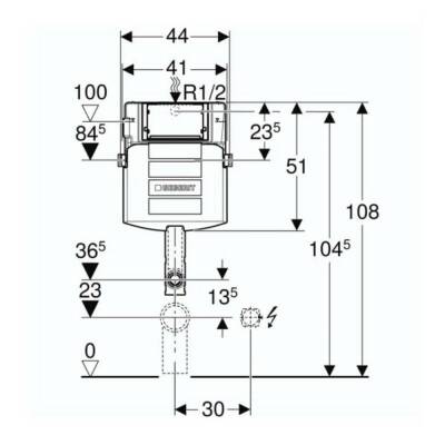 Geberit Sigma Gömme Rezervuar Helataşı Uyumlu 12 cm 109.300.00.5 - 2