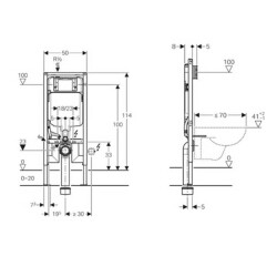 Geberit Sigma Gömme Rezervuar 8 cm Duofix 111.796.00.1 - 2