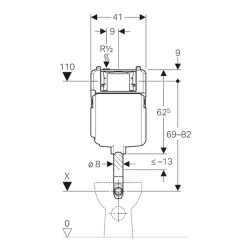 Geberit Sigma Gömme Rezervuar Helataşı Uyumlu 8 cm 109.791.00.1 - 2