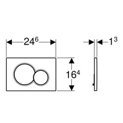 Geberit Sigma01 Kumanda Kapağı Çift Basmalı Parlak/Mat Krom 115.770.KA.5 - GEBERİT (1)