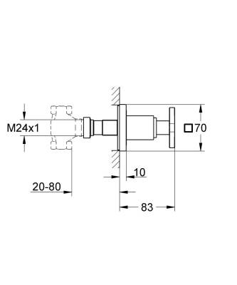 Grohe Allure Ankastre Stop Valf - 19334000 - 2