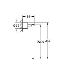 Grohe Yuvarlak Havluluk Atrio Krom - 40307003 - 2