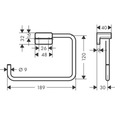 Hansgrohe AddStoris Halka Havluluk Krom 41754000 - 2