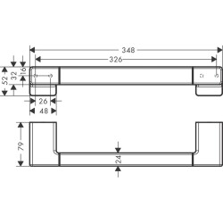 Hansgrohe AddStoris Tutunma Barı Krom 41744000 - 2