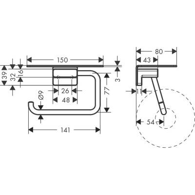 Hansgrohe AddStoris Tuvalet Kağıtlığı Krom 41772000 - 2